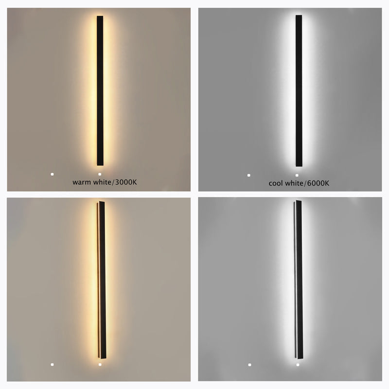 Applique murale noire élégante, luminaire LED Nyx pour murs extérieurs