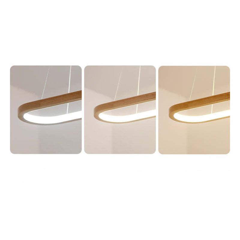LumaWood houten en metalen led-hanglamp voor eetkamers, 2 lengtes