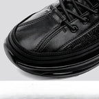 Aurelian Men's Leather Sneakers, Cushioned Sole & Crocodile-Print Finish