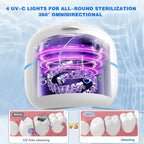 Ultralydsrens til tandapparater med UV-C-sterilisering, 210 ml beholder