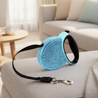 Trela retráctil de luxo com brilhantes para cães e gatos pequenos - Fioriscas