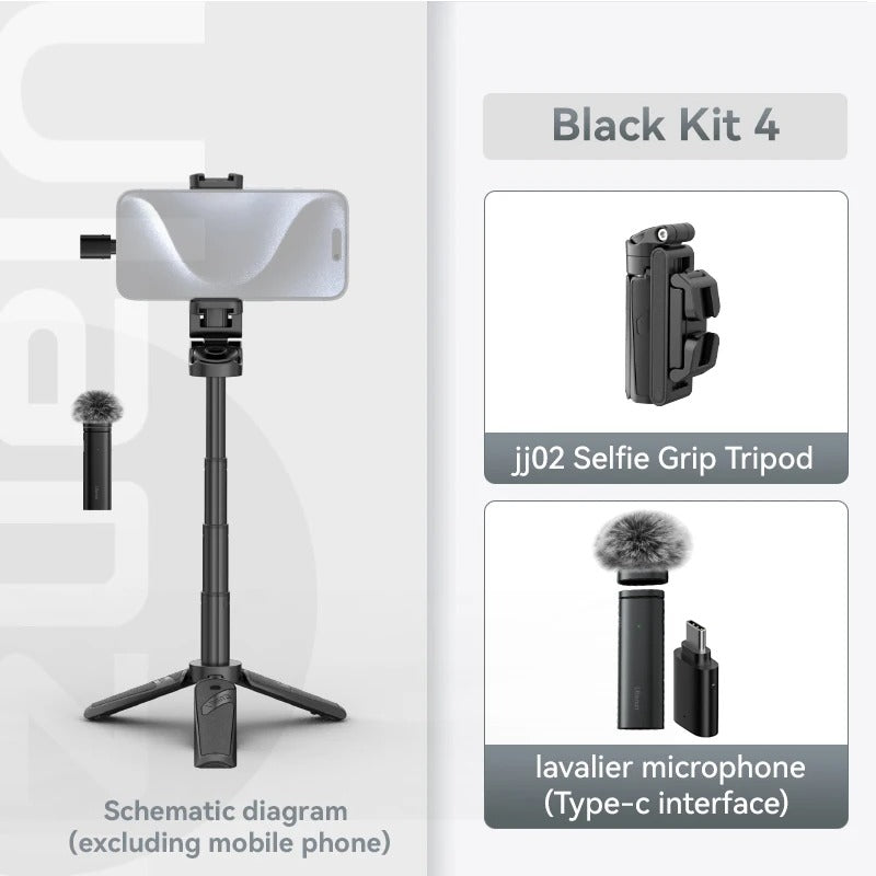 4-teiliges Selfie-Stick-Stativ mit Bluetooth für Reisende | Fioriscas
