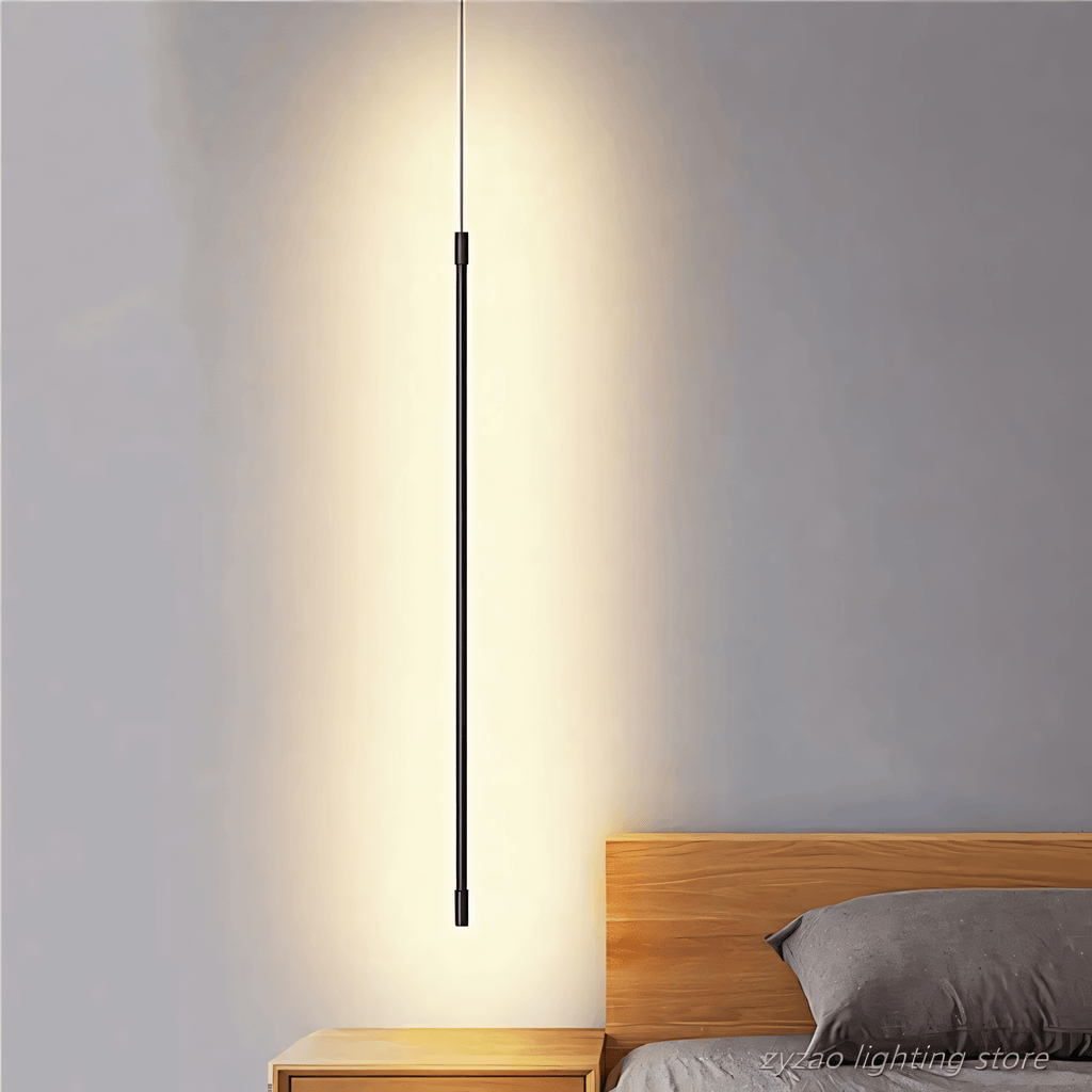 Lumaire lodret lysbjælke, sort finish, 3 LED-farvetoner