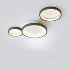 NovaLumen plafondlamp van metaal en hout, 3 tot 7 lampen, wit, grijs of groen