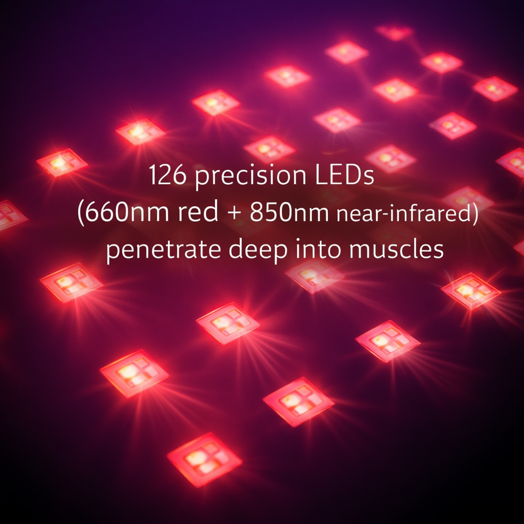 Cintura LED a luce rossa e infrarossa con LED da 660 nm e 850 nm
