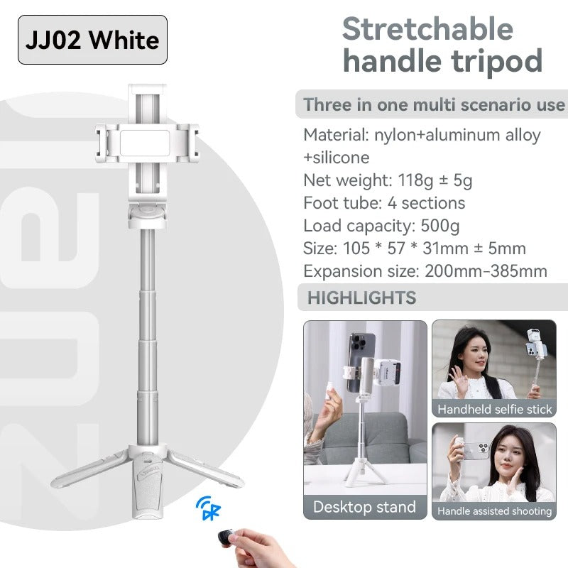 4-teiliges Selfie-Stick-Stativ mit Bluetooth für Reisende | Fioriscas