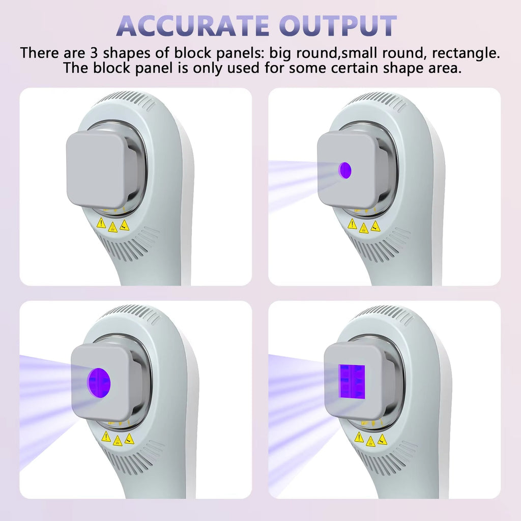 308nm UVB Phototherapy Lamp With Three Interchangeable Lampshades