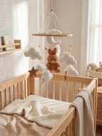 Natural Wood Crib Mobile To Calm Your Baby At Bedtime