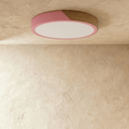 Lámpara de techo Aurora de madera y hierro con difusor blanco