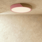 Lámpara de techo Aurora de madera y hierro con difusor blanco