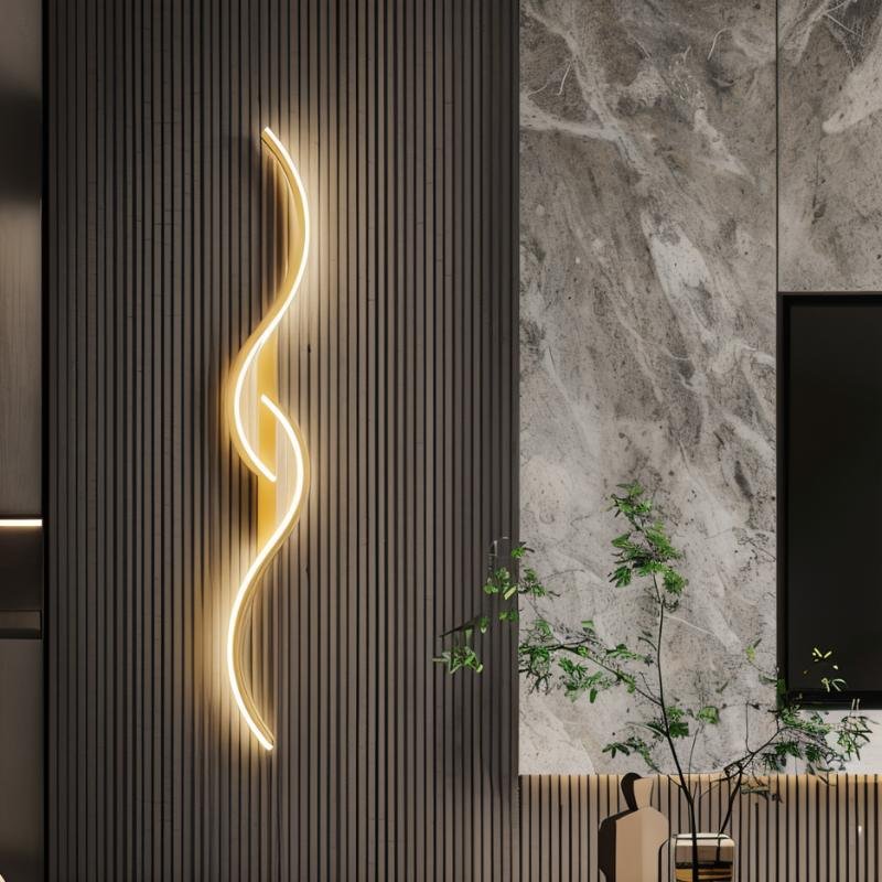 Lampa ścienna Aurelia S Line z aluminium z miękkim światłem LED