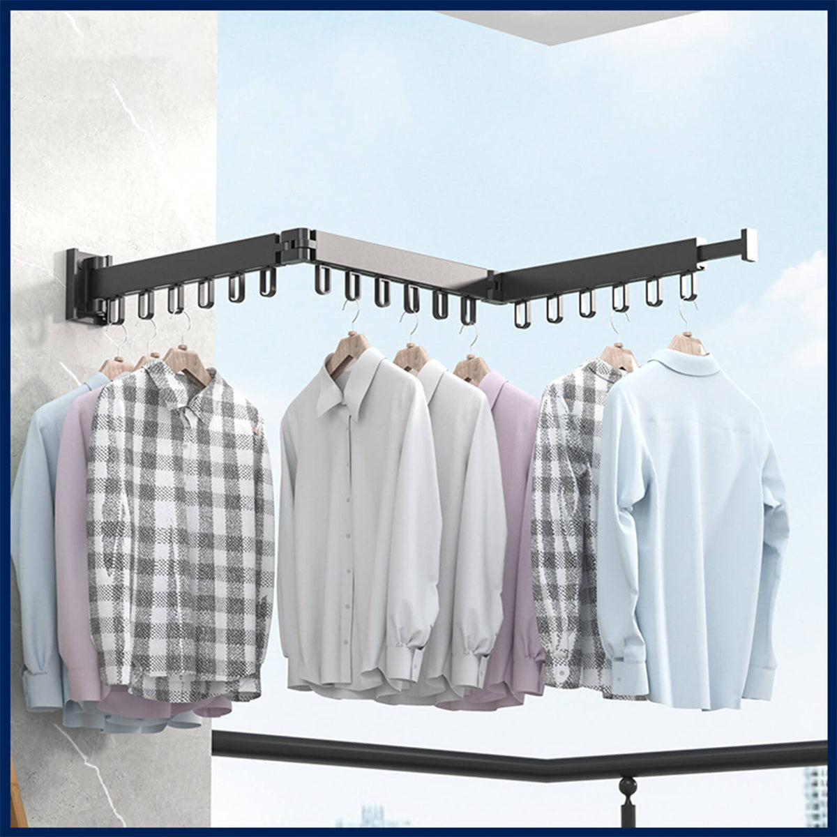 Clothes Drying Rack | Foldable Space-Saving Design | Indoor & Outdoor Use
