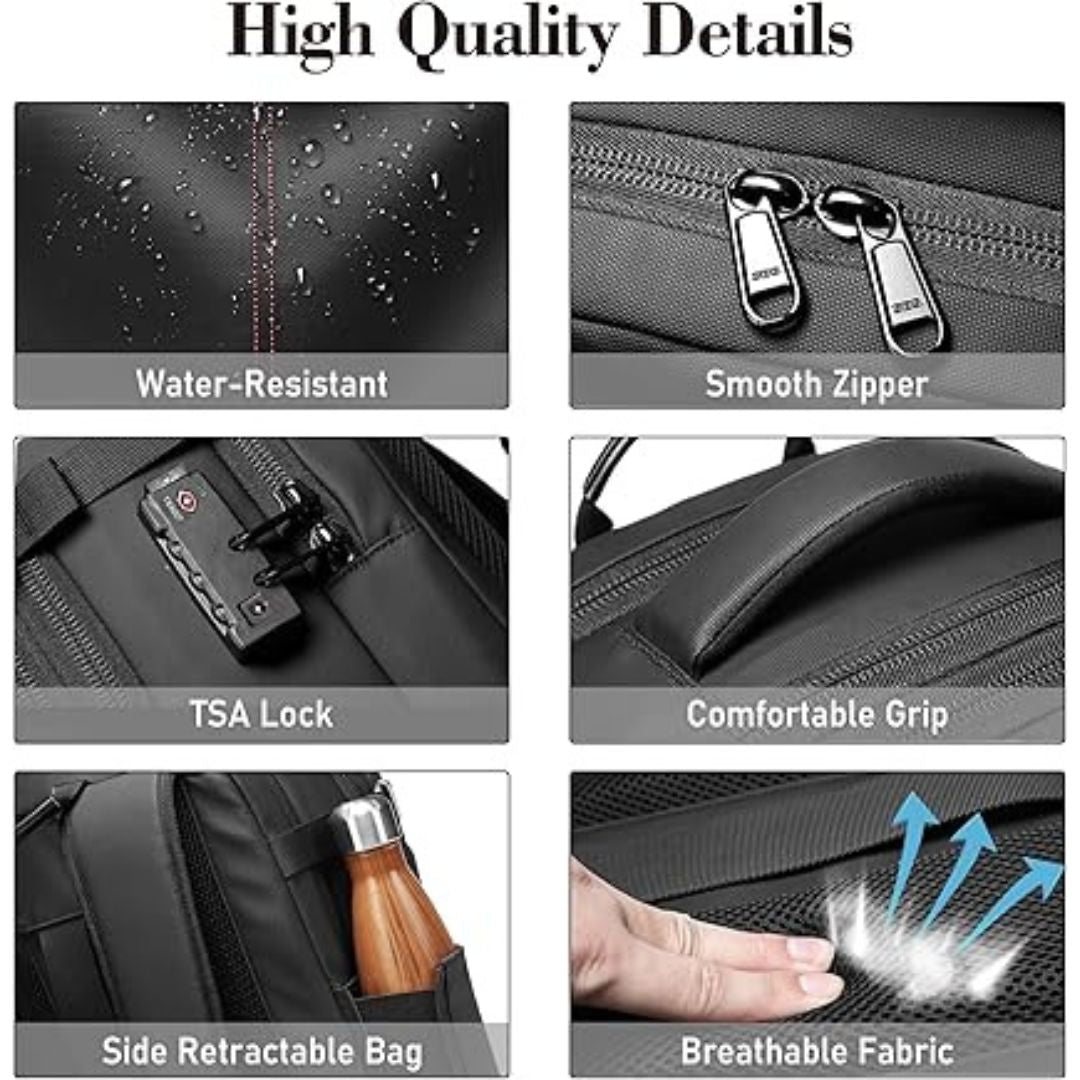 QuantaPack Vacuum-Compression Travel Backpack, Expands To 60L