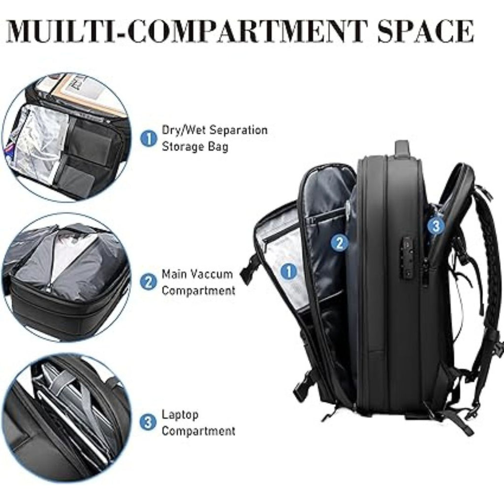 Vacuum Compression Travel Backpack with One-Way Valve, VentraSeal