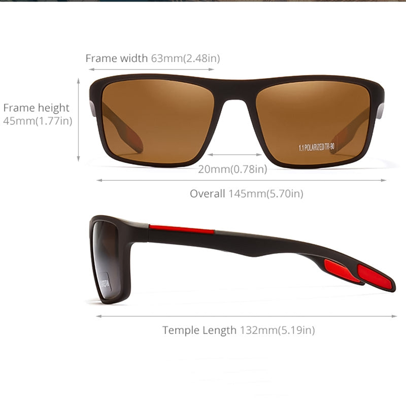 Polarized TR90 Sunglasses With UV400 Protection For Driving And Sports