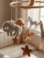 Natural Wood Crib Mobile To Calm Your Baby At Bedtime