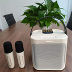 100W Portable Karaoke Machine With Bluetooth 5.3 & Dual Wireless Mics