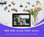 10.1-Inch WiFi Photo Frame With 1080p Touch Display For Families | Fioriscas