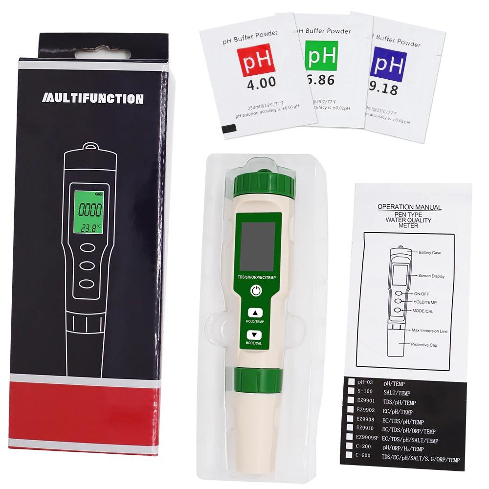PlantPro 5-i-1 digital vandtester til pH, TDS, EC, ORP og temperatur