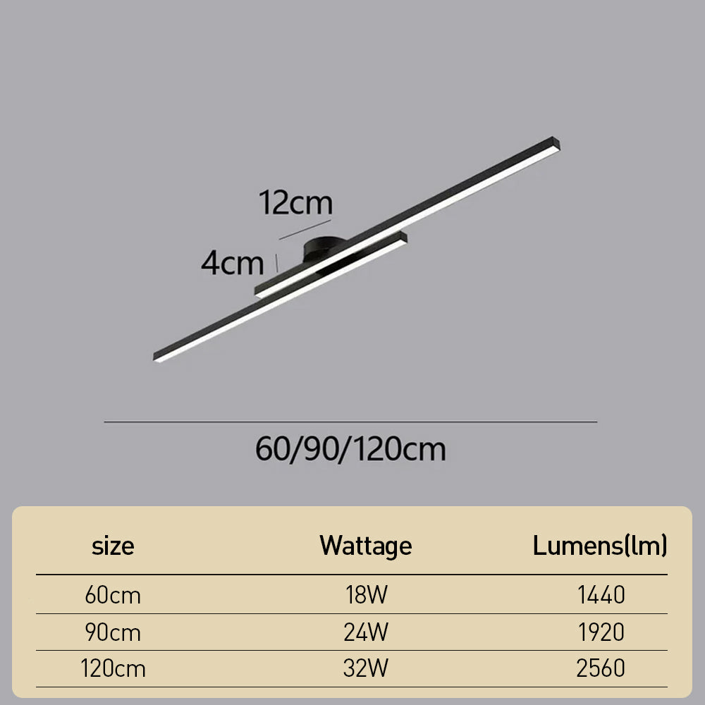 Ultra-Slim LED Semi-Flush Ceiling Light in Aluminum, LumenVale