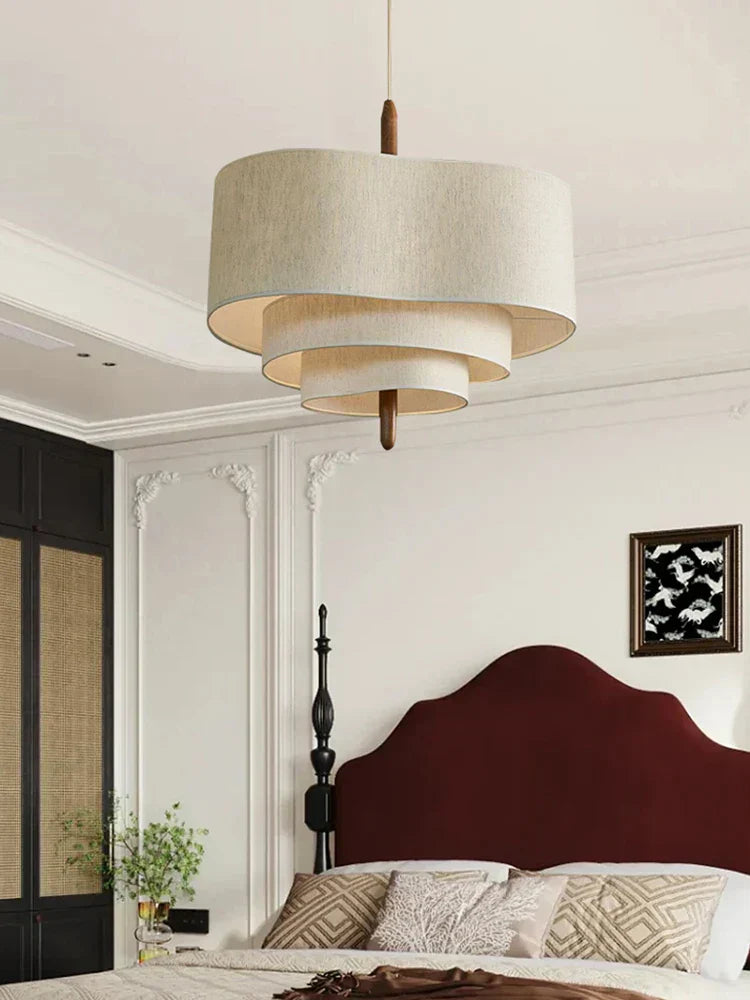 LuminaWeave Fabric Chandelier With Warm Glow For Cozy Living Spaces