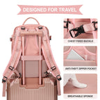 Solara Glide Expandable Travel Backpack, 45L Unisex Carry-On With Laptop Sleeve