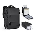 Solara Glide Expandable Travel Backpack, 45L Unisex Carry-On With Laptop Sleeve