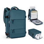 Solara Glide Expandable Travel Backpack, 45L Unisex Carry-On With Laptop Sleeve