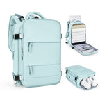 Solara Glide Expandable Travel Backpack, 45L Unisex Carry-On With Laptop Sleeve