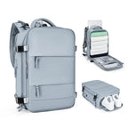 Solara Glide Expandable Travel Backpack, 45L Unisex Carry-On With Laptop Sleeve