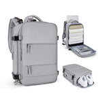 Solara Glide Expandable Travel Backpack, 45L Unisex Carry-On With Laptop Sleeve