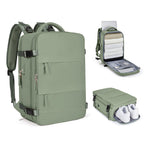 Solara Glide Expandable Travel Backpack, 45L Unisex Carry-On With Laptop Sleeve