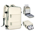 Solara Glide Expandable Travel Backpack, 45L Unisex Carry-On With Laptop Sleeve