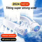 Tragbarer Nackenventilator mit um 45 Grad verstellbarem Luftstrom für draußen | Fioriscas
