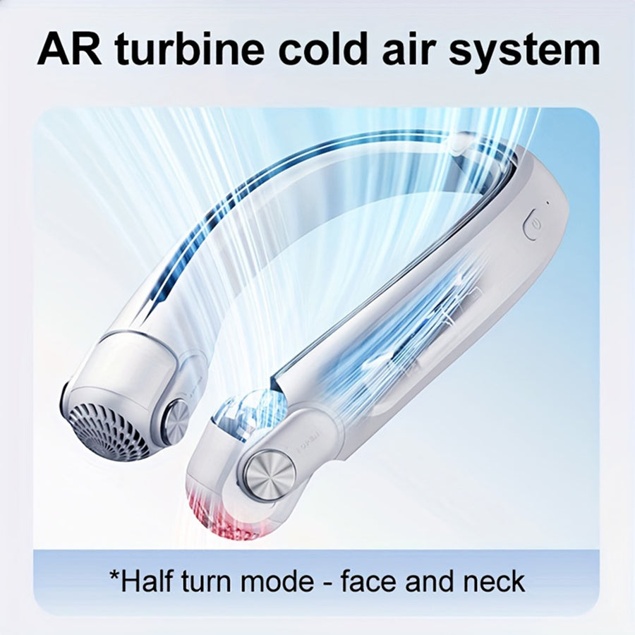 Tragbarer Nackenventilator mit um 45 Grad verstellbarem Luftstrom für draußen | Fioriscas
