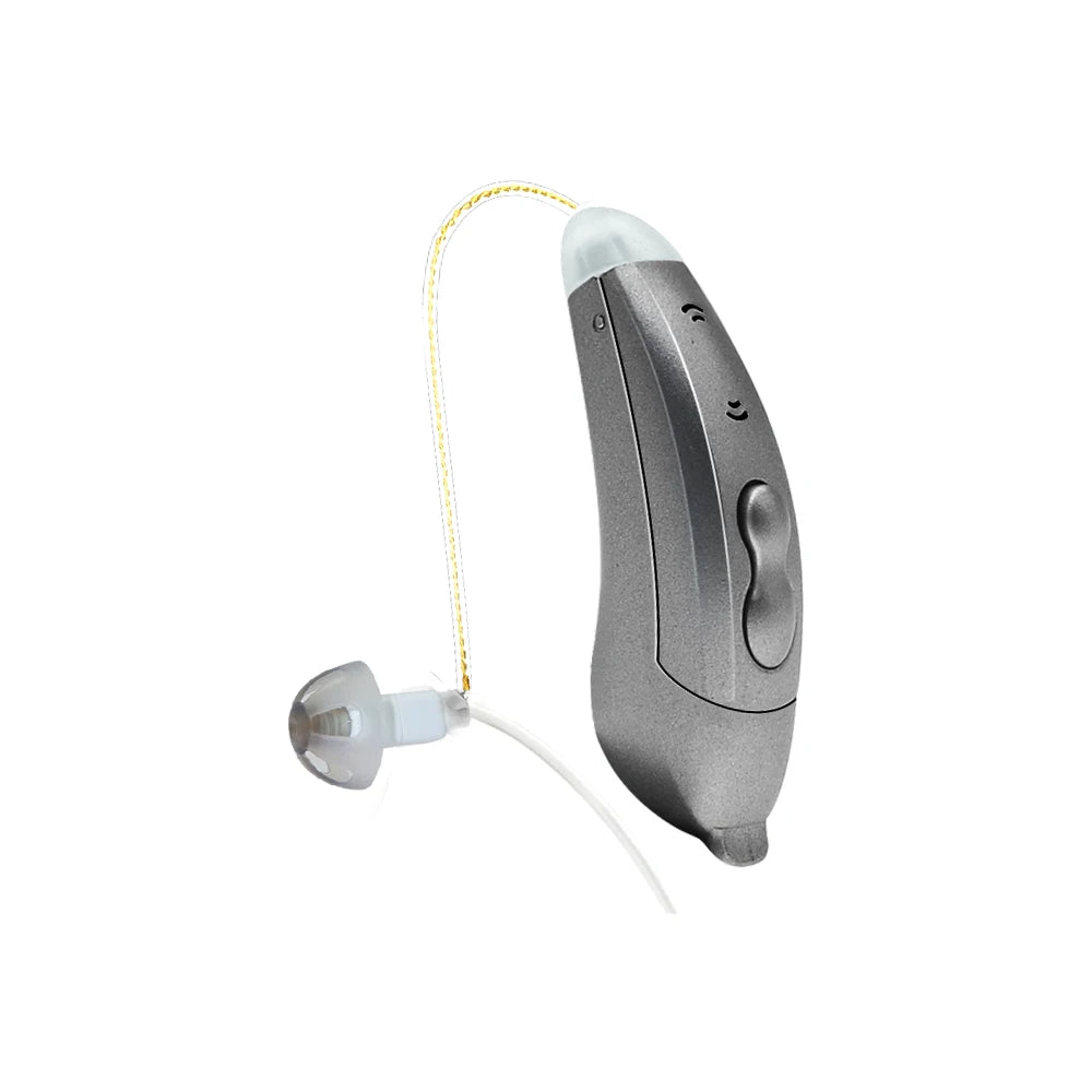 Dispositivo acustico Bluetooth elegante con controllo tramite app per anziani