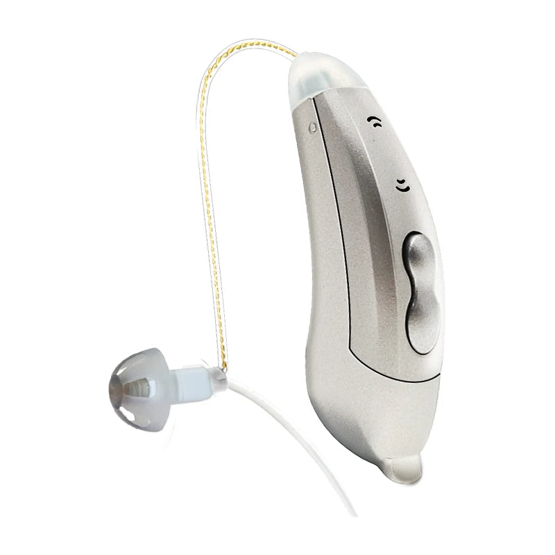 Dispositivo acustico Bluetooth elegante con controllo tramite app per anziani