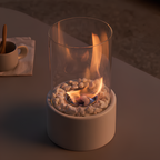 Klassisk glasolie lampe med åben flammedesign, Lumora