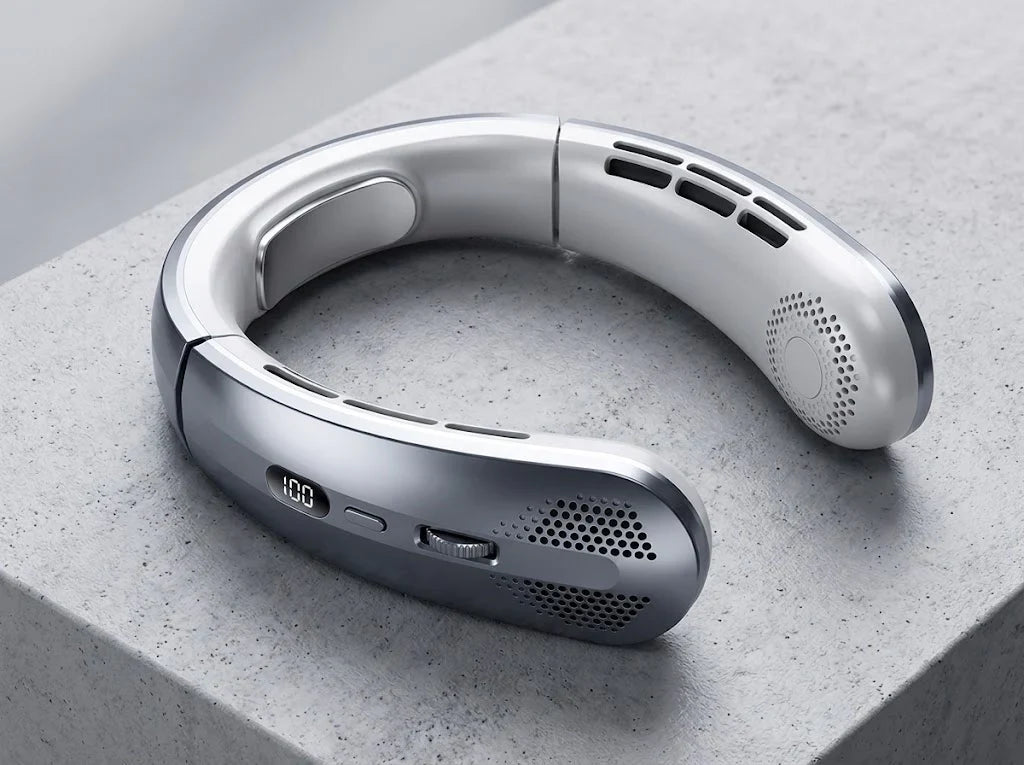 VeyraCool Flex 100 Neck Fan, Bladeless Wearable Cooling, 8000mAh
