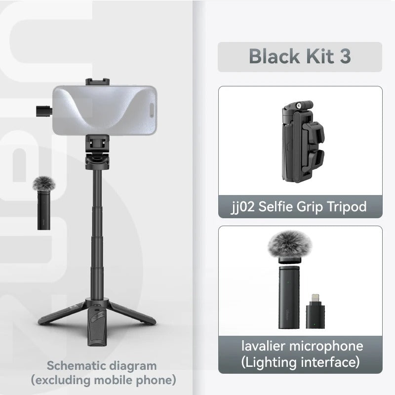 4-teiliges Selfie-Stick-Stativ mit Bluetooth für Reisende | Fioriscas