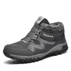 Waterproof Insulated Winter Boots, Unisex Lace-Up Fur Lining