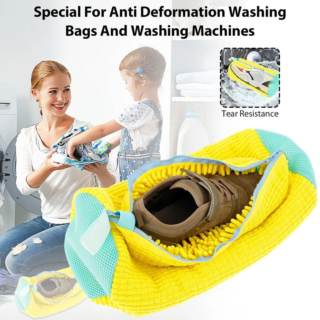Lot de 2 sacs de lavage pour chaussures, pour protéger le linge à la maison | Fioriscas