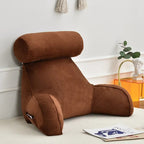Backrest Reading Pillow With Armrests And Adjustable Headrest