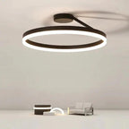 LumaAura Gold-Finish LED Ceiling Light, Black or White Trim, 2 Sizes