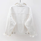 Harborline denim damesjack met knoopsluiting aan de voorkant, comfortabele pasvorm voor elke dag