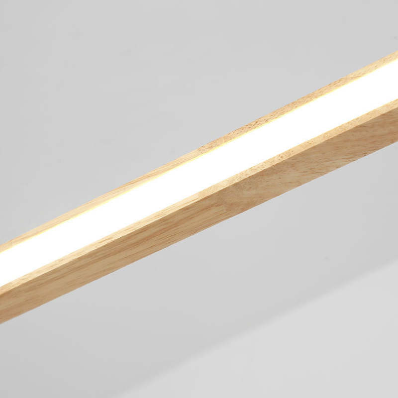 LumaWood houten en metalen led-hanglamp voor eetkamers, 2 lengtes
