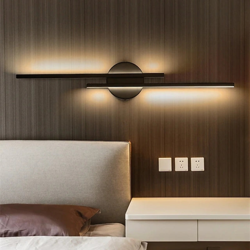 Fjordra Disc and Linear LED Wall Sconce, Black or White