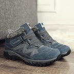 Waterproof Insulated Winter Boots, Unisex Lace-Up Fur Lining