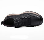 Men's Arch Support Shoes, StrideFlex Hand-Stitched Leather Slip-Ons With Cushioned Soles