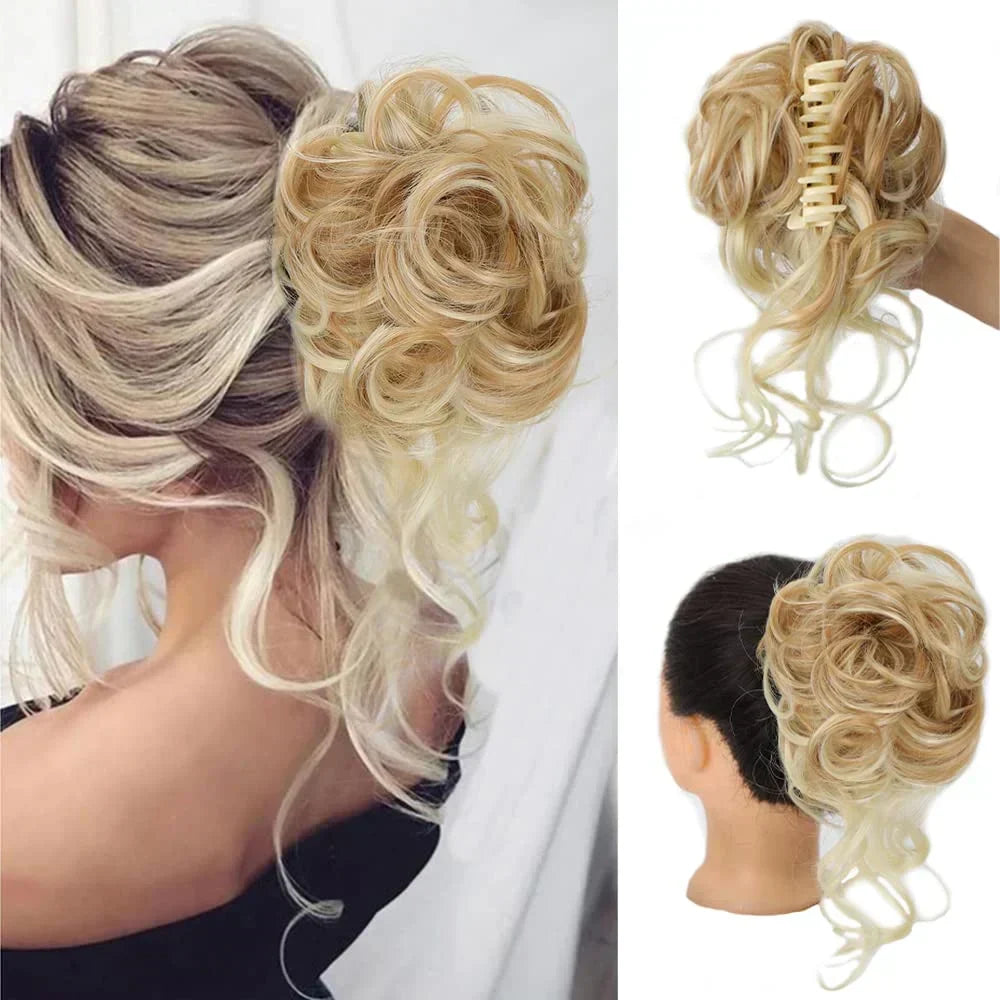 Curly Hair Bun – Clip-in Hair Piece with Volume and Natural Look